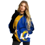 customized-los-angeles-rams-minimalist-design-blue-black-hoodie-best-selling