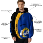 customized-los-angeles-rams-minimalist-design-blue-black-hoodie-best-selling