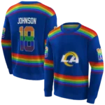 customized-los-angeles-rams-rainbow-stripes-blue-hoodie-best-selling