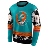customized-miami-dolphins-grateful-vibes-aqua-hoodie-best-selling