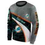 customized-miami-dolphins-hexagonal-mesh-aqua-black-gray-hoodie-best-selling