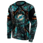 customized-miami-dolphins-hunting-theme-aqua-black-hoodie-best-selling