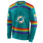 customized-miami-dolphins-rainbow-stripes-aqua-hoodie-best-selling