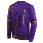 customized-minnesota-vikings-deer-silhouette-purple-hoodie-best-selling