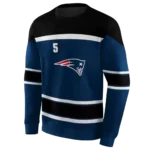 customized-new-england-patriots-striped-pattern-blue-hoodie-best-selling