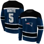 customized-new-england-patriots-striped-pattern-blue-hoodie-best-selling