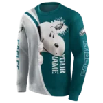 customized-philadelphia-eagles-peeking-snoopy-green-hoodie-best-selling