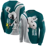 customized-philadelphia-eagles-peeking-snoopy-green-hoodie-best-selling