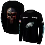 customized-philadelphia-eagles-punisher-skull-black-hoodie-best-selling