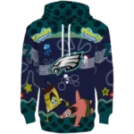 customized-philadelphia-eagles-spongebob-patrick-star-green-navy-hoodie-best-selling
