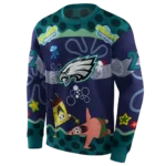 customized-philadelphia-eagles-spongebob-patrick-star-green-navy-hoodie-best-selling