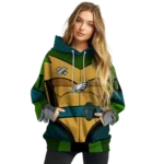 customized-philadelphia-eagles-superhero-armor-green-hoodie-best-selling