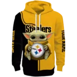 customized-pittsburgh-steelers-baby-yoda-gold-black-hoodie-best-selling