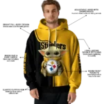 customized-pittsburgh-steelers-baby-yoda-gold-black-hoodie-best-selling