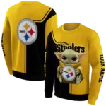 customized-pittsburgh-steelers-baby-yoda-gold-black-hoodie-best-selling