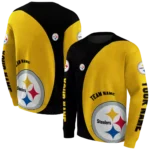 customized-pittsburgh-steelers-minimalist-design-gold-black-hoodie-best-selling