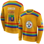 customized-pittsburgh-steelers-rainbow-stripes-gold-hoodie-best-selling