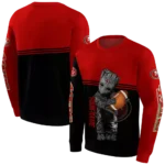 customized-san-francisco-49ers-baby-groot-red-black-hoodie-best-selling