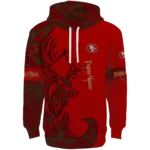 customized-san-francisco-49ers-deer-silhouette-red-hoodie-best-selling