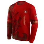 customized-san-francisco-49ers-deer-silhouette-red-hoodie-best-selling