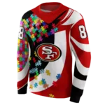customized-san-francisco-49ers-puzzle-pieces-red-hoodie-best-selling