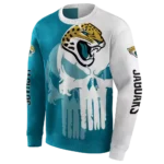jacksonville-jaguars-graphic-punisher-teal-white-hoodie-best-selling