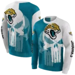 jacksonville-jaguars-graphic-punisher-teal-white-hoodie-best-selling