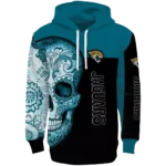 jacksonville-jaguars-sugar-skull-teal-black-hoodie-best-selling
