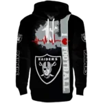 las-vegas-raiders-football-heartbeat-black-hoodie-best-selling