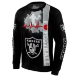 las-vegas-raiders-football-heartbeat-black-hoodie-best-selling