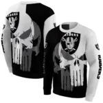 las-vegas-raiders-graphic-punisher-black-white-hoodie-best-selling