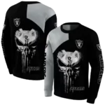 las-vegas-raiders-skull-punisher-silver-black-hoodie-best-selling