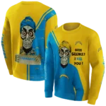 los-angeles-chargers-achmed-skull-blue-hoodie-best-selling