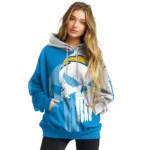 los-angeles-chargers-graphic-punisher-blue-white-hoodie-best-selling