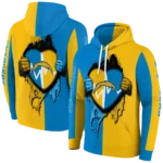 los-angeles-chargers-heartbeat-graphic-blue-hoodie-best-selling