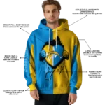 los-angeles-chargers-heartbeat-graphic-blue-hoodie-best-selling