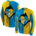 los-angeles-chargers-heartbeat-graphic-blue-hoodie-best-selling
