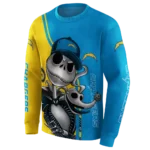 los-angeles-chargers-jack-skellington-blue-hoodie-best-selling