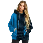 los-angeles-chargers-monogram-pattern-blue-hoodie-best-selling