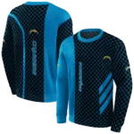 los-angeles-chargers-monogram-pattern-blue-hoodie-best-selling