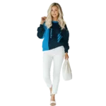 los-angeles-chargers-monogram-pattern-blue-hoodie-best-selling