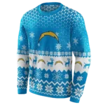 los-angeles-chargers-reindeer-motif-blue-hoodie-best-selling