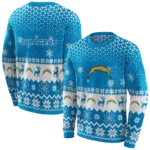 los-angeles-chargers-reindeer-motif-blue-hoodie-best-selling