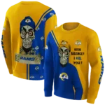 los-angeles-rams-achmed-skull-blue-hoodie-best-selling