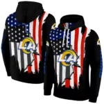 los-angeles-rams-american-pride-black-hoodie-best-selling