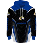 los-angeles-rams-futuristic-pattern-blue-black-hoodie-best-selling