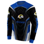los-angeles-rams-futuristic-pattern-blue-black-hoodie-best-selling