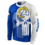 los-angeles-rams-graphic-punisher-blue-white-hoodie-best-selling