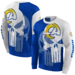 los-angeles-rams-graphic-punisher-blue-white-hoodie-best-selling