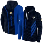 los-angeles-rams-monogram-pattern-blue-hoodie-best-selling